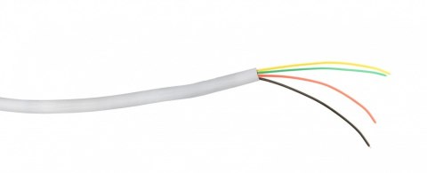Kabel telefoniczny 4 żyły biały 100m rolka linka