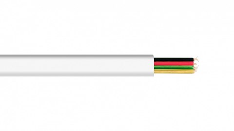 Kabel telefoniczny 4 żyły biały 100m rolka linka