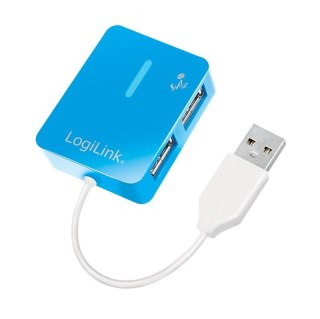 HUB USB 2.0 4-portowy Smile - niebieski