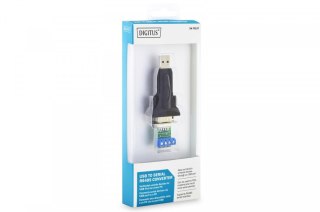 Konwerter / Adapter USB-A 2.0 męski do RS485 (DB9) męski + 3-pinowa listwa śrubowa| Chipset FTDI FT232RL | z dodatkowym kablem 0