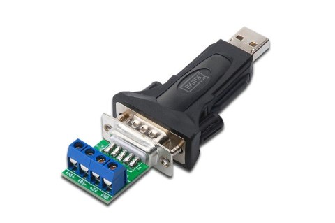 Konwerter / Adapter USB-A 2.0 męski do RS485 (DB9) męski + 3-pinowa listwa śrubowa| Chipset FTDI FT232RL | z dodatkowym kablem 0