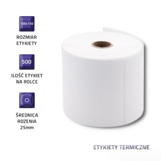 Etykiety termiczne 100x150mm | 500 etykiet