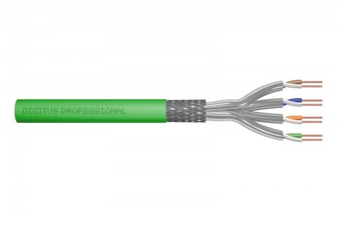 Kabel teleinformatyczny instalacyjny kat.8.2, S/FTP, Dca, AWG 22/1, LSOH, 100m, zielony