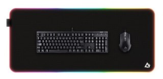 KM-P7 RGB podkładka pod mysz i klawiaturę XXL gamingowa| 900x400x4mm | wodoodporna | gumowany spód | aplikacja G-aim Control Cen