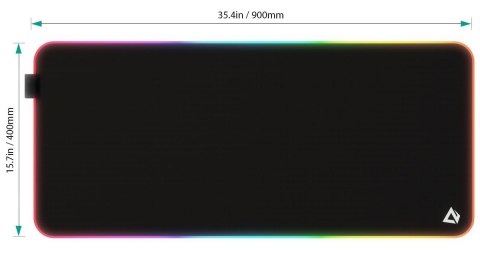 KM-P7 RGB podkładka pod mysz i klawiaturę XXL gamingowa| 900x400x4mm | wodoodporna | gumowany spód | aplikacja G-aim Control Cen