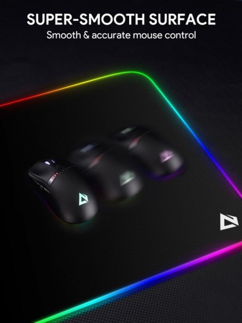KM-P7 RGB podkładka pod mysz i klawiaturę XXL gamingowa| 900x400x4mm | wodoodporna | gumowany spód | aplikacja G-aim Control Cen