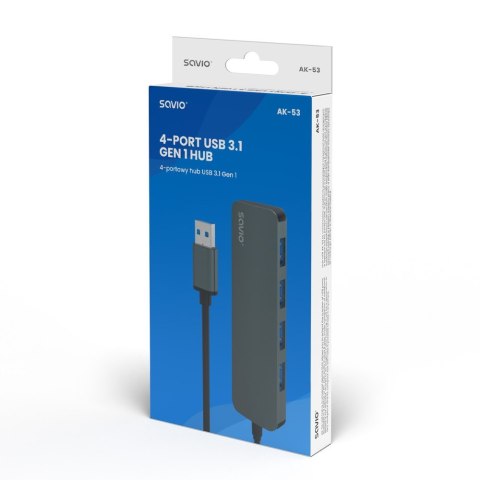 HUB 4-portowy USB 3.1 Gen 1, AK-53