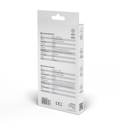 HUB 4-portowy USB 3.1 Gen 1, AK-53