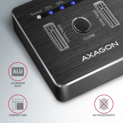 Stacja dokująca ADSA-M2C , USB-C 3.2 Gen 2 - 2x M.2 NVMe SSD CLONE MASTER