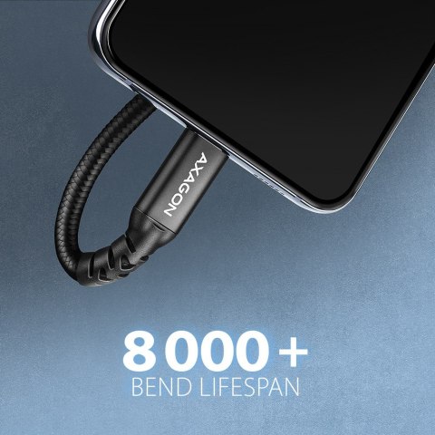 BUCM32-CF15AB Kabel przedłużacz Gen2 USB-C - USB-C 1.5m, 5A, 20Gbps, PD 240W, oplot, czarny