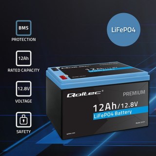 Akumulator LiFePO4 | 12.8V | 12Ah | 153.6Wh | BMS
