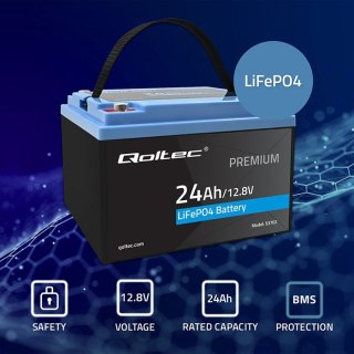 Akumulator LiFePO4 | 12.8V | 24Ah | 307.2Wh | BMS