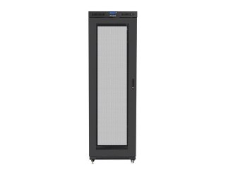 Szafa stojąca Rack 19 cali 47U 800x1000mm, drzwi perforowane LCD (FLAT PACK) czarna