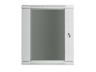 Szafa instalacyjna wisząca 19 cali 15U 600X600mm szara (drzwi szklane)
