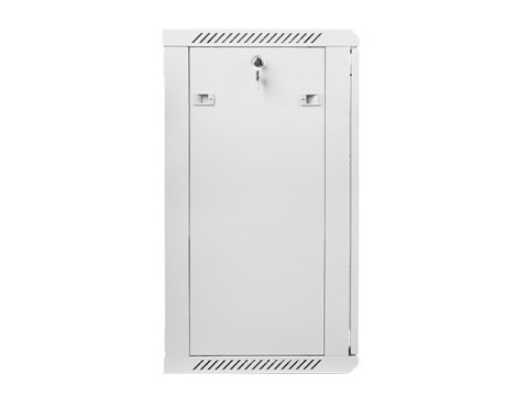 Szafa instalacyjna wisząca 19 cali 18U 600X450mm szara (drzwi szklane)