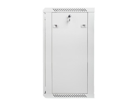 Szafa instalacyjna wisząca 19 cali 18U 600X450mm szara (drzwi szklane)