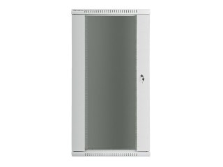 Szafa instalacyjna wisząca 19 cali 27U 600X600mm szara (drzwi szklane)
