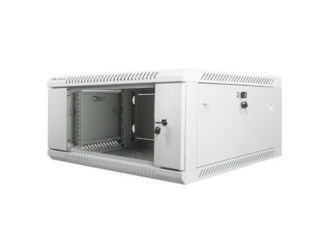 Szafa instalacyjna wisząca 19 cali 4U 600X600mm szara (drzwi szklane)