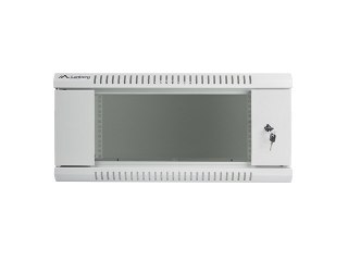 Szafa instalacyjna wisząca 19 cali 4U 600X600mm szara (drzwi szklane)