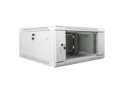 Szafa instalacyjna wisząca 19 cali 4U 600X600mm szara (drzwi szklane)