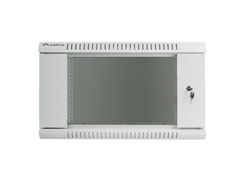 Szafa instalacyjna wisząca 19 cali 6U 600X600mm (drzwi szklane) szara
