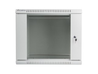 Szafa instalacyjna wisząca 19 cali 9U 600X450mm szara (drzwi szklane)