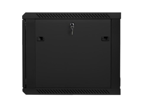 Szafa instalacyjna wisząca 19 cali 9U 600X600mm czarna (drzwi szklane)