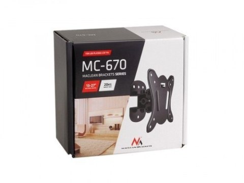 Uchwyt do telewizora lub monitora 13-27 cali MC-670 20kg, max vesa 100x100