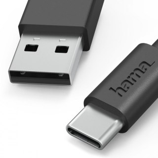 Kabel ładujący USB-A USB-C 1m czarny