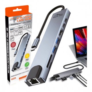 Stacja dokująca 8 IN 1 GIGA LAN HUB MT5046