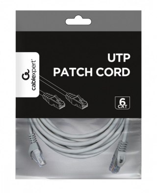 Patch cord kat.6 miedź UTP 7.5m szary