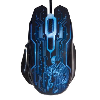 Mysz USB dla graczy, 2400 DPI, czarna