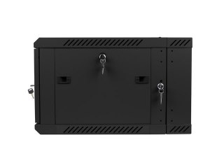 Szafa instalacyjna wisząca dwusekcyjna 19 cali 6U 600X600mm czarna