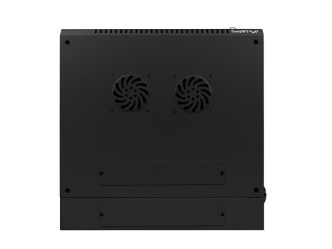 Szafa instalacyjna wisząca dwusekcyjna 19 cali 6U 600X600mm czarna