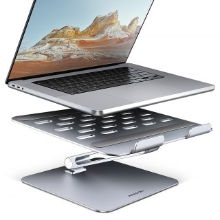 STND-LQ Podstawa do laptopów aluminiowa 10-17.3 cali, regulowane kąty nachylenia, Szara