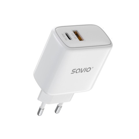 Ładowarka sieciowa LA-10 30W Quick Charge Power Delivery 3.0 Biała + Kabel