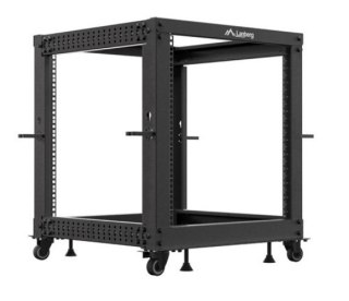 Stojak Open rack 19 cali 12U 600x600-1100 regulowany czarny