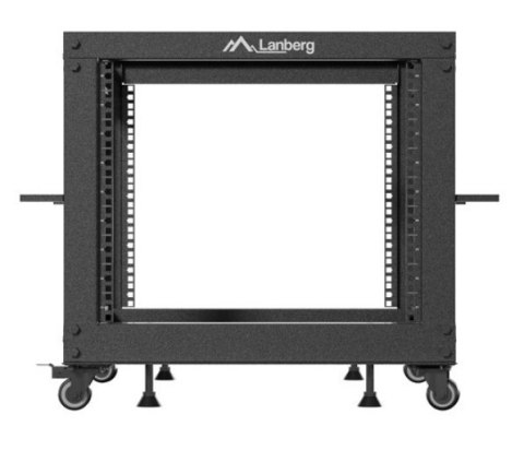 Stojak Open rack 19 cali 9U 600x600-1100 regulowany czarny