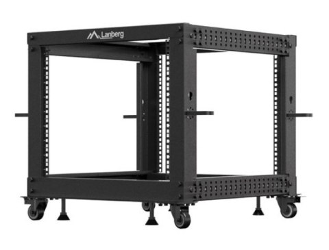 Stojak Open rack 19 cali 9U 600x600-1100 regulowany czarny