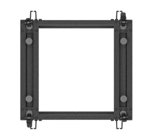 Stojak Open rack 19 cali 9U 600x600-1100 regulowany czarny