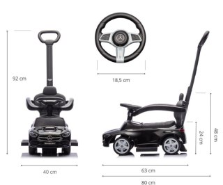 Pojazd z rączką MERCEDES C-Class czarny