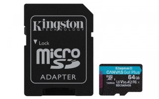 Karta pamięci microSD 64GB CanvasGo! Plus 200MB/s A2 U3 V30 + adapter