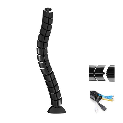 Organizator maskownica kabli do biurka MC-768 B czarna