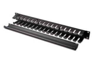 Organizer kablowy, dukt 19'' 1U, W/40xG/70, czarny (RAL 9005)