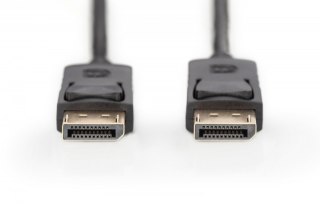 Kabel połączeniowy DisplayPort z zatrzaskami 1080p 60Hz FHD Typ DP/DP M/M czarny 2m