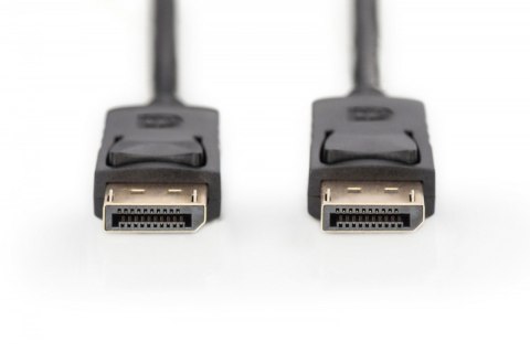 Kabel połączeniowy DisplayPort z zatrzaskami 1080p 60Hz FHD Typ DP/DP M/M czarny 2m