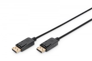 Kabel połączeniowy DisplayPort z zatrzaskami 1080p 60Hz FHD Typ DP/DP M/M czarny 3m